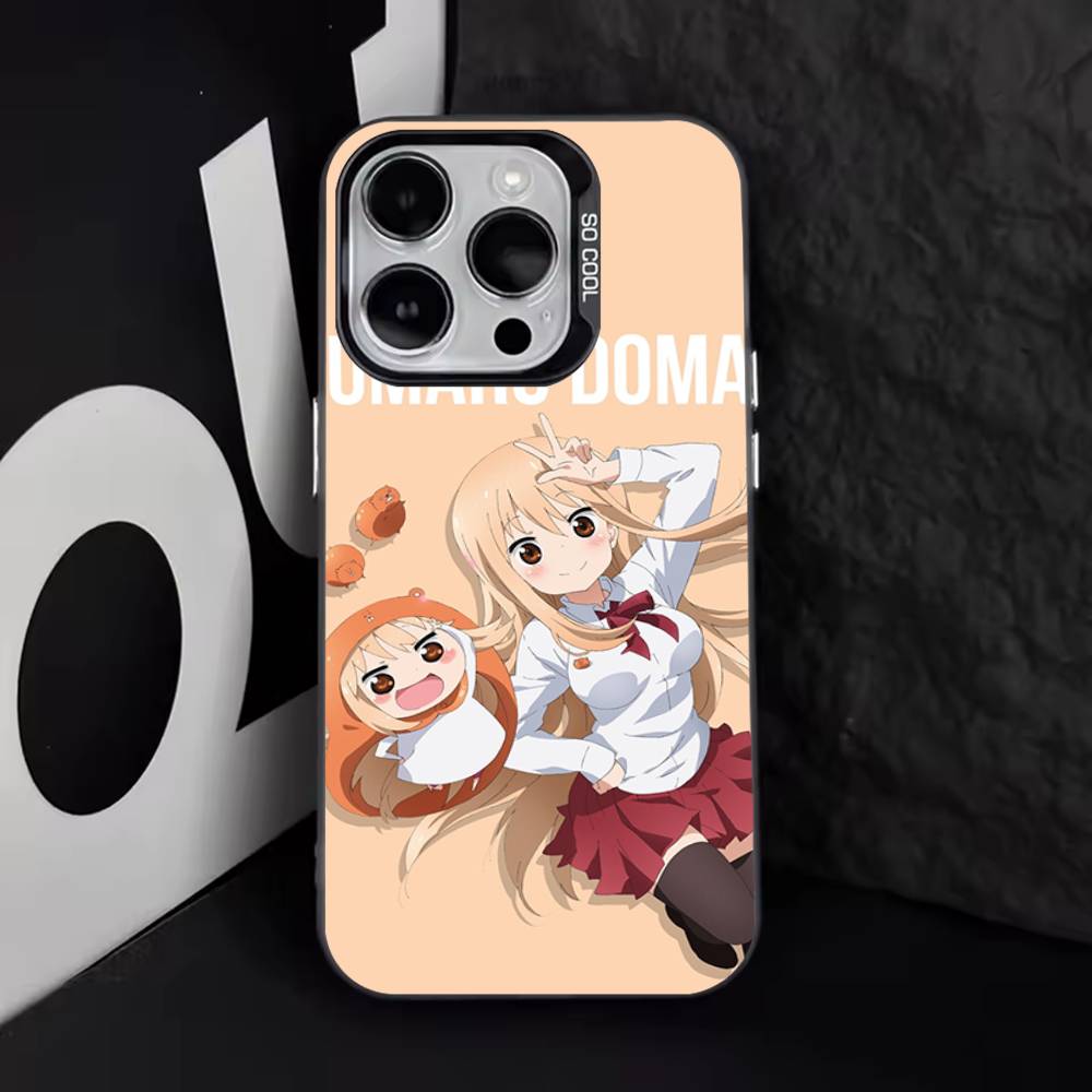 Anime Doma U-Umaru Phone Case For iPhone 17,16,15,14,13,12,11,Pro,Max,Plus,E,Air,Mini Black Tpu Cover