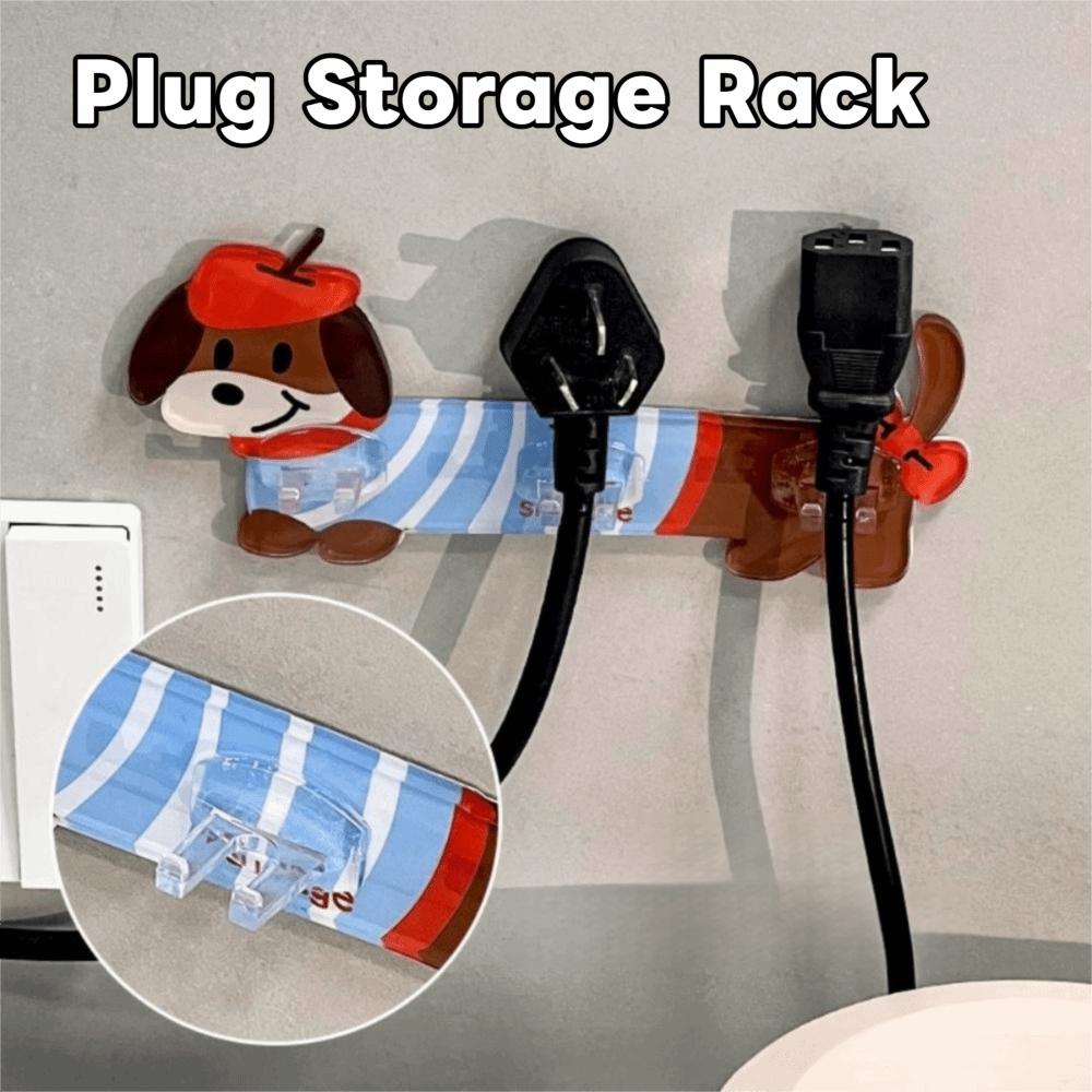 Wall Mounted Dachshund Toothbrush Holder Waterproof Plug Storage Rack  Travel