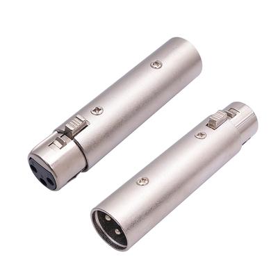 2 sztuki adaptera XLR męski na żeński adapter XLR żeński na męski mikrofonowy konwerter audio obudowa ze stopu cynku 3-pinowy żeński adapter kablowy