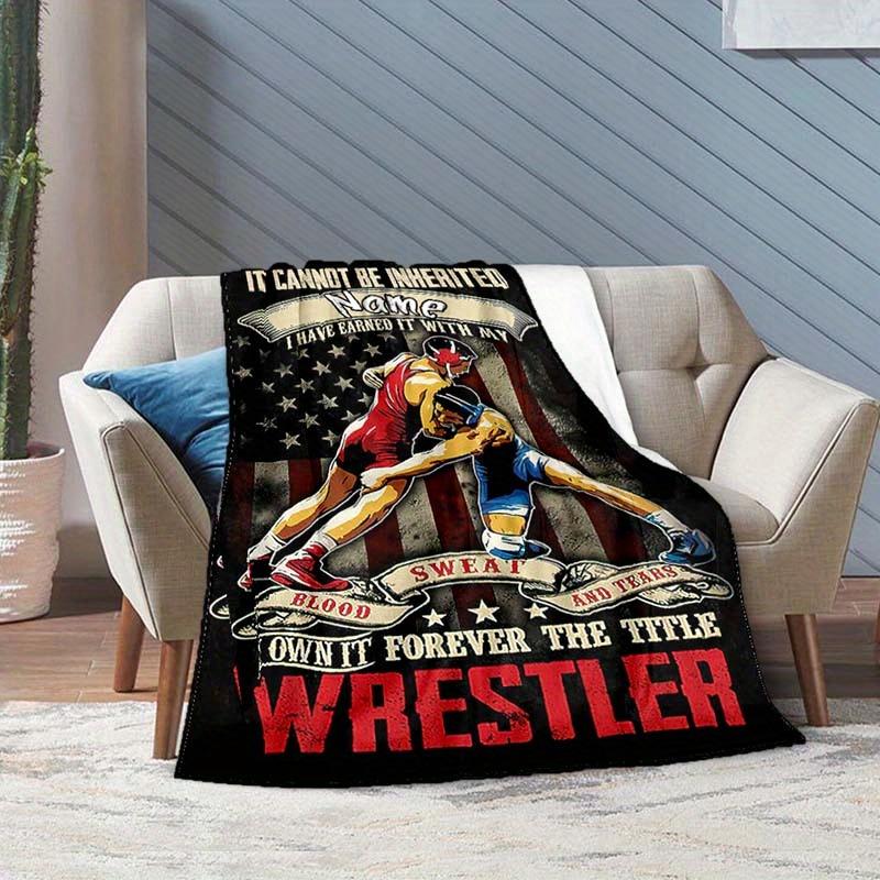 Wrestling Customize Your Name Blanket Warm Comfortable And Soft Blankets Are Suitable For Home Chairs Office Sofas Sofas Office Camping And Gifts For