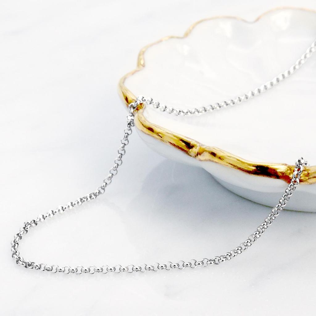 Naszyjnik z łańcuszkiem Łańcuch zwijany Szerokość łańcucha pt850 Platyna Regulator suwakowy Długość łańcuszka Regulowana Długość całkowita 50 cm Waga [Lara Christie] Ok.. 1,9 mm