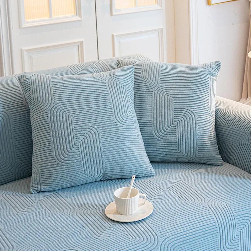 Adjustable Elastic Sofa Cover Stretch Sofa Seat Cover Jacquard Sofa Covers for Living Room Decor Non-slip Slipcover Couch Covers