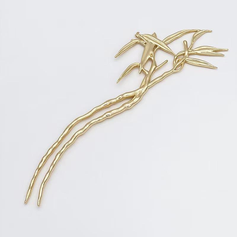 Retro bambusové vlásenky vlásenky Dámské Elegantní spony do culíku Pokrývky hlavy Stylingové nástroje Party vlasové doplňky