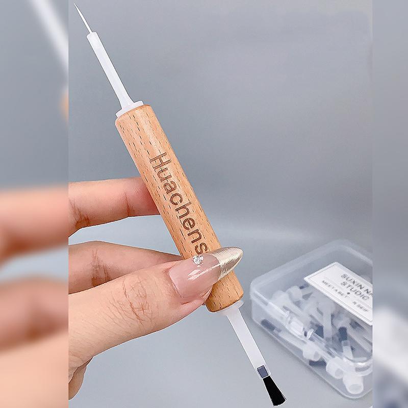 Disposable Nail Polish Brush Double Head Pen Can Replacement Head Brush Nail Brush Liquid Applicators Manicure Tools