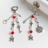 Gothics Skull Bead Keychain with Spiders Designs Sturdy Resin Crafted Fashion Accessory for Trendsetters Daily Use