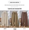 Hohe Taille Baumwolle Leinen Damen Weite Beine Verkürzte Hosen - Koreanischer Stil, Große Größen, Kordelzug, für Frühling, Sommer, Herbst
