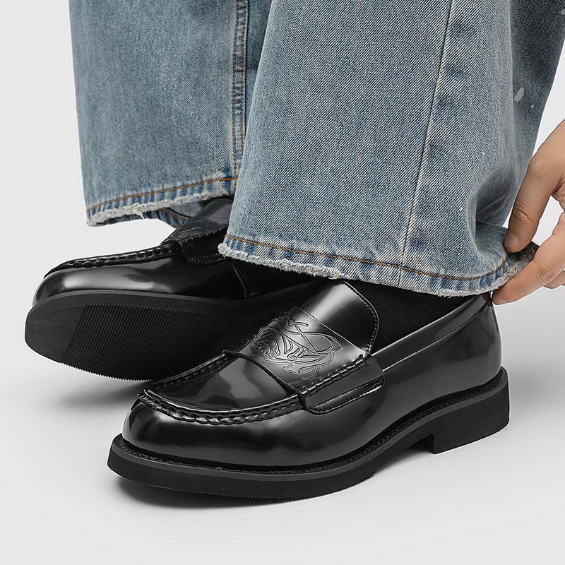 Fashion Leather Fashion Casual Shoes Men All-match Mens Handmade Loafers Classic Men Shoes for Wedding Fashion Business Slip on Shoes