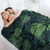 Monstera Leaves Throw Blanket Designers Hairys Warm Winter Soft Blankets