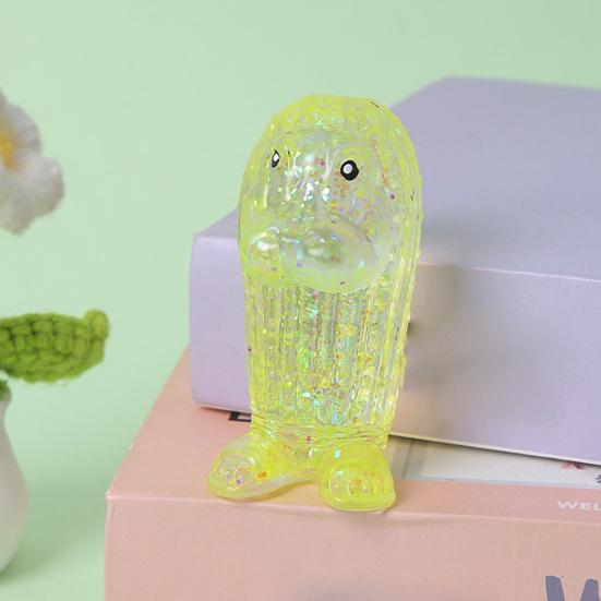 Cartoon Shape Squeeze Toy Soft Elastic Decompression Toy with TPR Soft Gel Sequin Filling Toy Cute Stress Relief Toy for Kids And