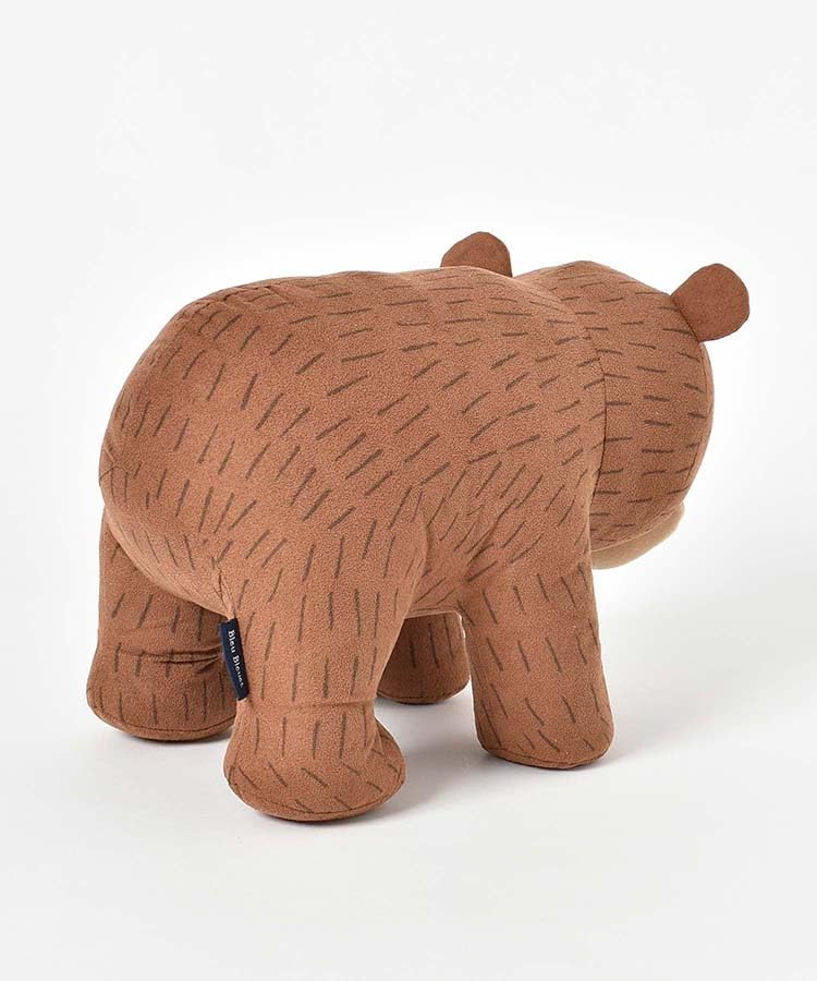 Bleu Bleu Bleuet Wood Carving Folk Craft Bear Plush Toy Mascot Large Decorative Figurine Cute Soothing Bleuet