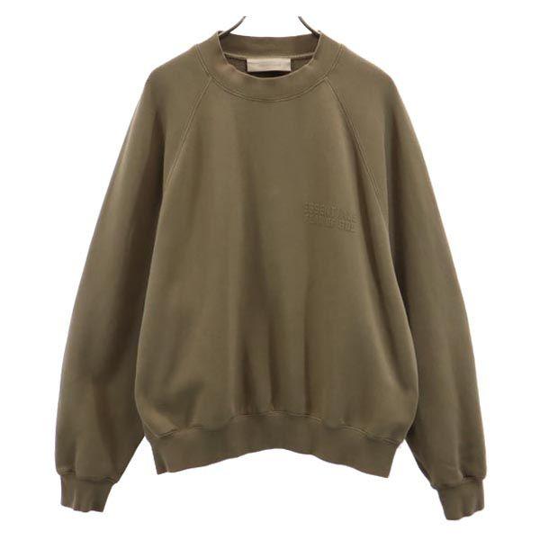Essentials Sweat à manches longues S olive Dos brossé Homme Occasion