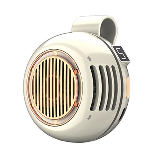 Přenosný klipový ventilátor, Nositelný osobní ventilátor, Mini tichý bezlopatkový ventilátor, Malý pásový ventilátor s 5 nastavitelnými rychlostmi, Dobíjecí chladicí ventilátor s otočným pohybem o 360° pro