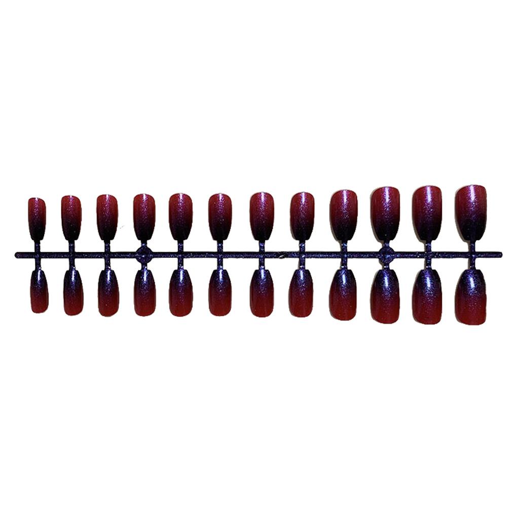 

Очаровательное градиентное усиление Поддельные аллергии на кончики Ногти Маникюр Восприимчивый Не гроб Форма ногтей Водонепроницаемый Блестящий