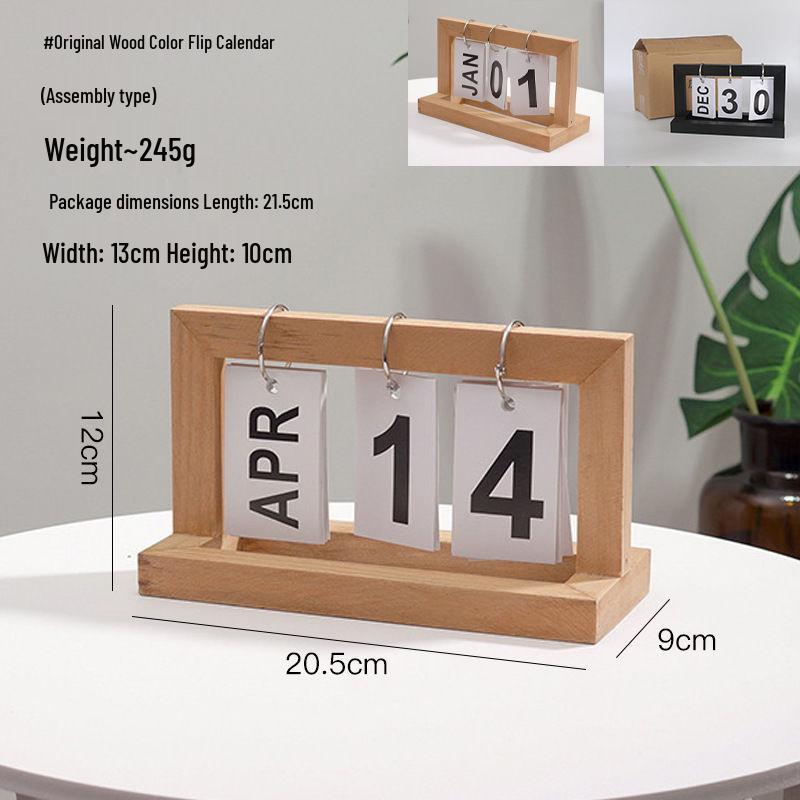 

Элегантная деревянная подставка для вечного календаря обратного отсчета – Настольное украшение