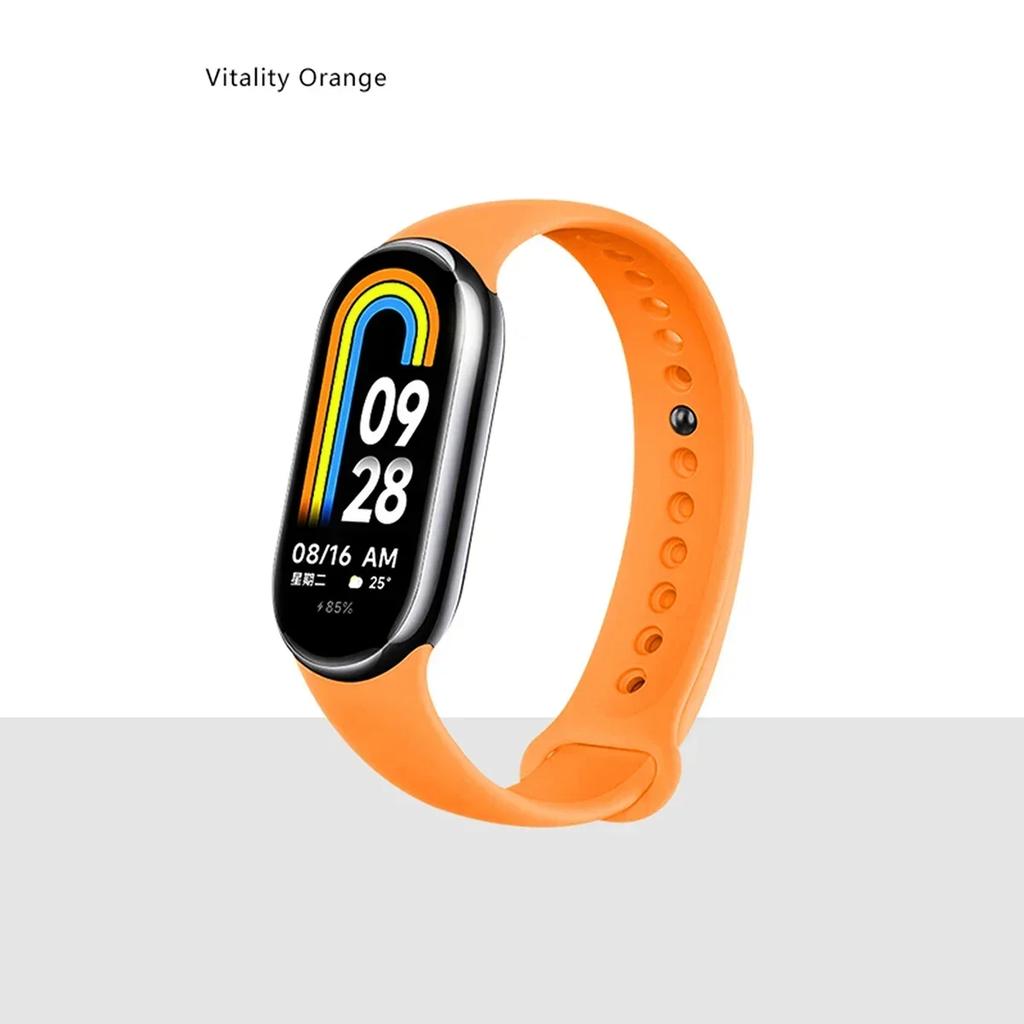 Silicone Strap for Xiaomi Mi Band 9 8 Strap NFC Sports Rubber Bracelet Wristband Pulseira Correa Smart for Mi Band 8/9 Accessory
