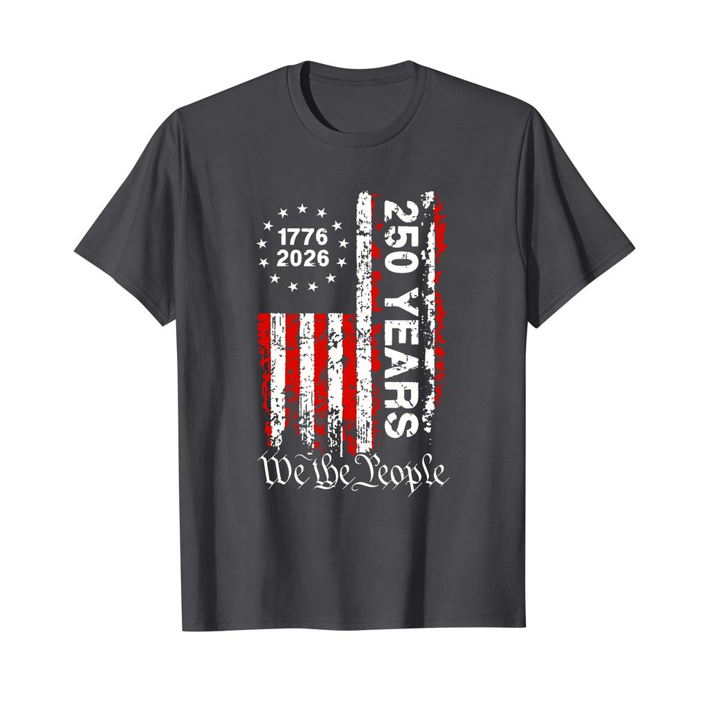 Men's Printed Round Neck T-Shirt Casual Sports Short-Sleeve Top