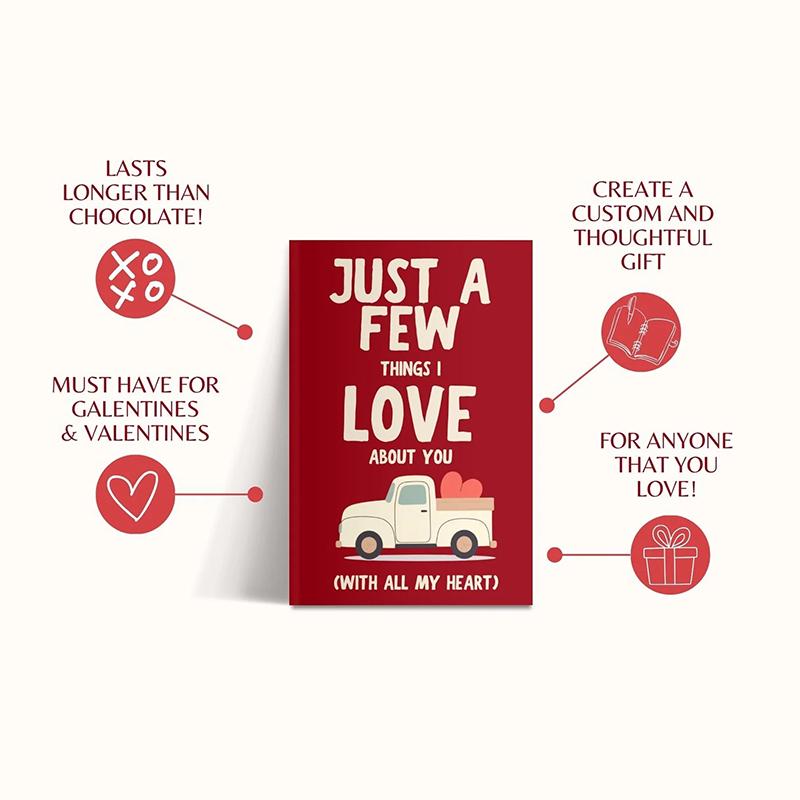 Libri Regalo Romantici da Compilare Solo Poche Cose Che Amo Di-Te Taccuino Ricordo Regali di San Valentino per Coppie