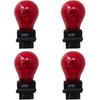 4-Pack Red 3157 Bright Light Bulbs Car Auto Signal Turn Backup S8 Miniature Lamp 3157NALL 3757ALL