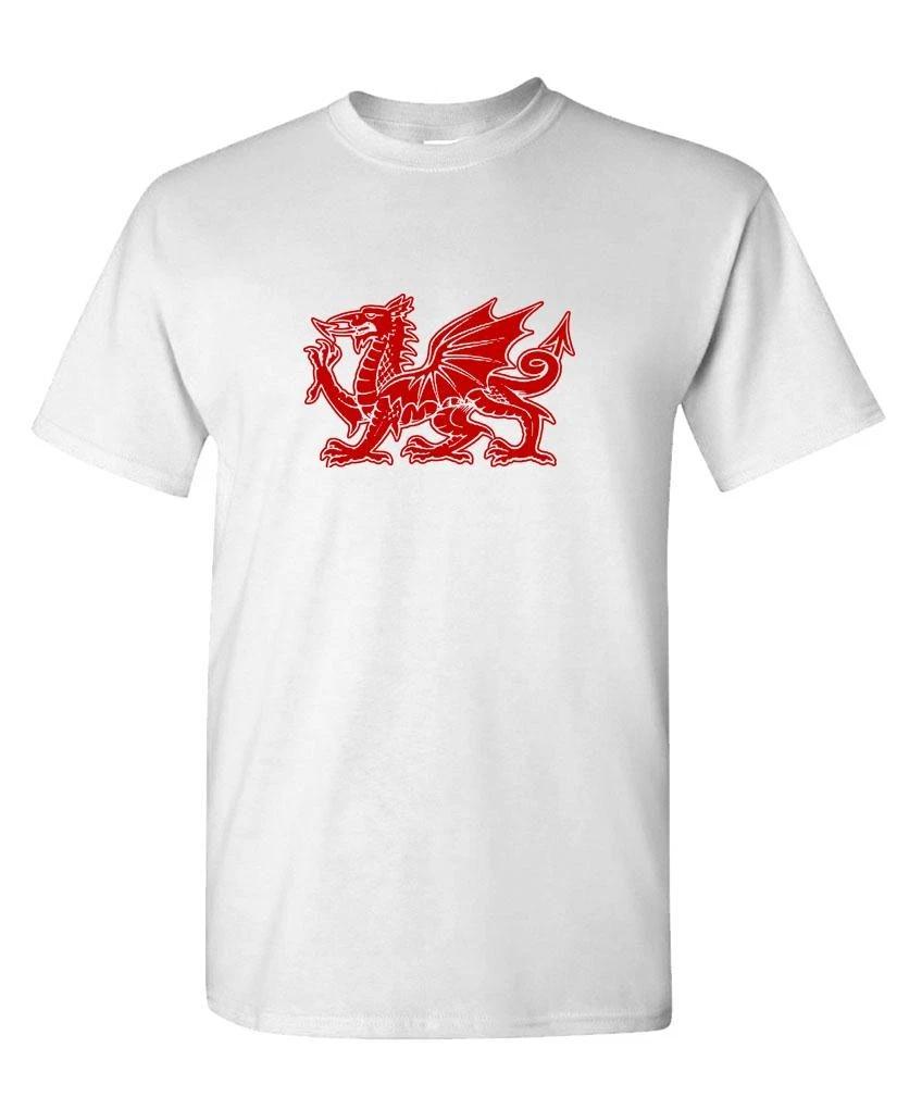WELSH DRAGON - Unisex Cotton T-Shirt Tee Shirt L