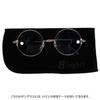 EIGHT Round Metal Frame with Black X Clear F Sunglasses, Oval, Case,