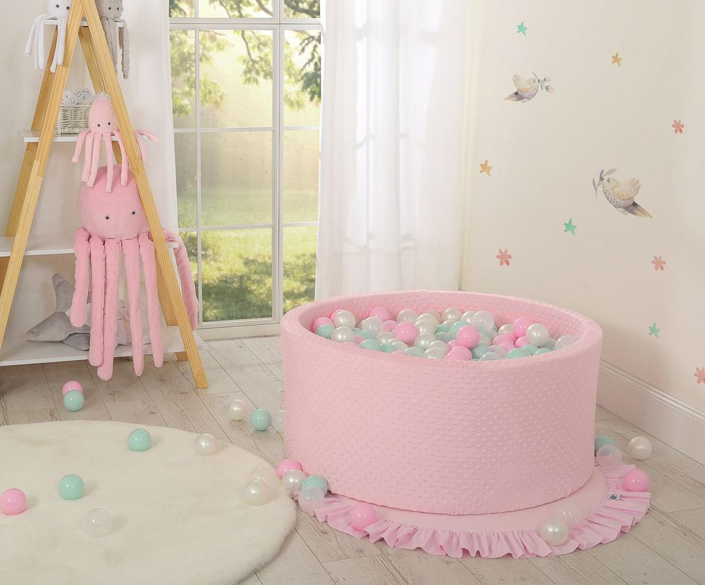 Minky dry pool H-40 cm with 200 balls - pink