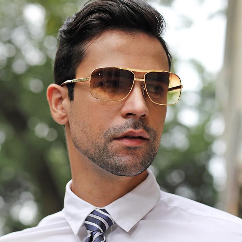 Luxury Fashion Brand Designer Sunglasses Men  New Vintage Elegant Square Cool Shades Glasses Outdoor Party Travel Sunglasses