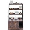 VEVOR Cat Litter Box Enclosure, Hidden Litter Box Furniture with 3 Storage Shelves, Wooden Cat Washroom Indoor