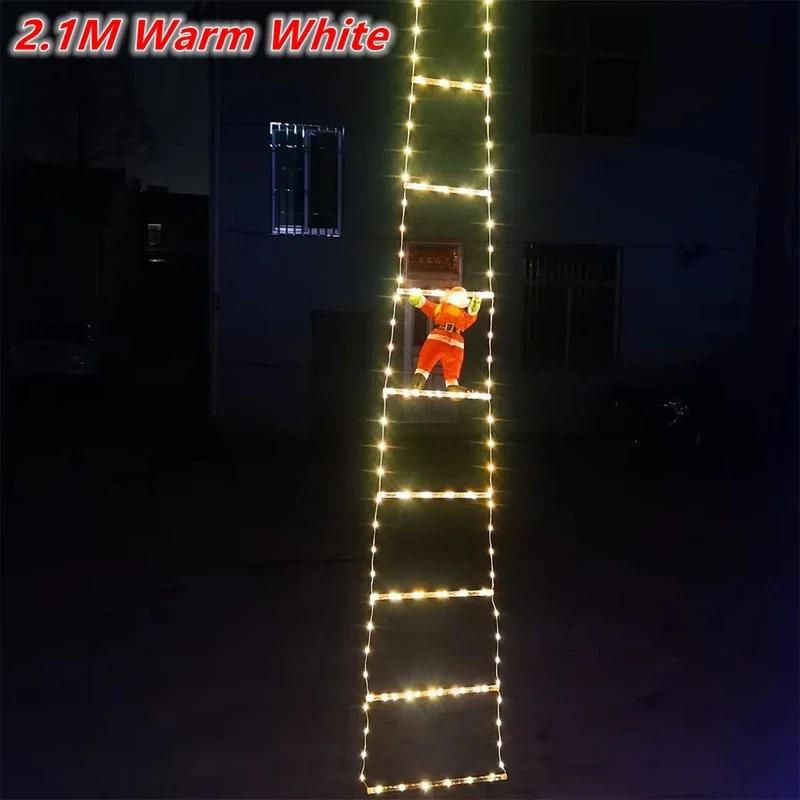 Santa Claus Climbing Ladder Outdoor Christmas Decoration Home Garden Cristmas Tree Ornement New Year Gift Xmas Tree Decor
