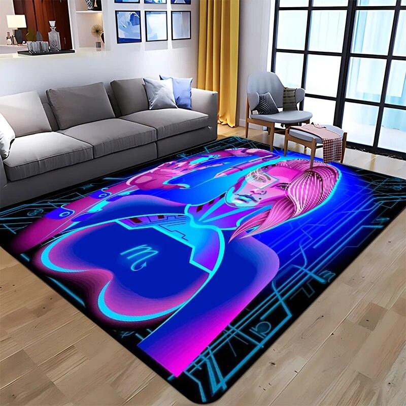 Twelve Constellations Printed Carpet Household Rug Children's Room Living Room Chair Bedside Modern Simple Floor Mat Kawaii Rug