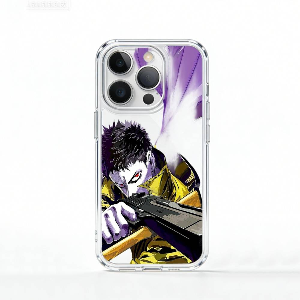 

Funny One Punch M-Man Phone Case For iPhone 17 16 15 14 13 12 11 Mini Pro Max Plus Transparent Cover iPhone16