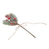 10pcs Artificial Berry Branches Pine Cones Holly Stem Craft Winter Holiday Pine Picks for Crafts Xmas Tree Ornaments