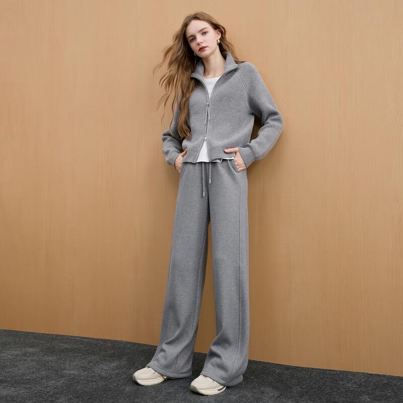 

Sancai Song Yi Style Fleece-Lined Straight-Leg Casual Pants XL