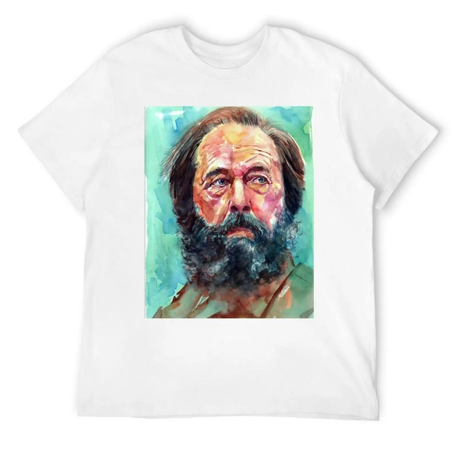 Aleksandr Solzhenitsyn T-Shirt hippie clothes anime rapper graphic tees mens t shirts casual stylish XXXXXL белый 1560₽