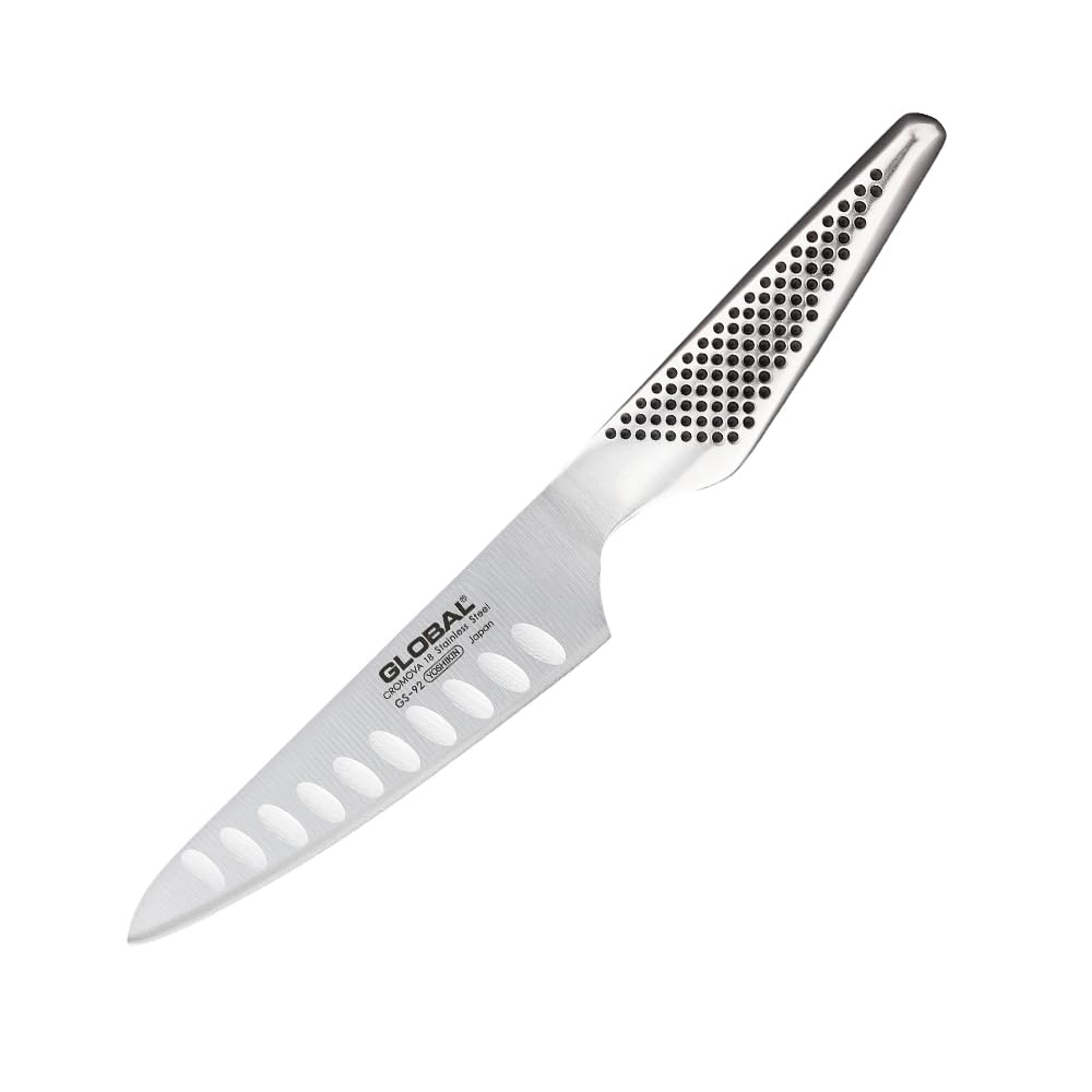 GLOBAL Santoku Knife Set All Stainless Made In Japan GST-B84 (16cm Grooved) - Steel,