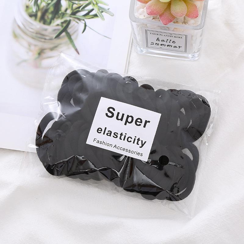 48Pcs 4CM Large Elastic Hair Bands Girls Colorful Nylon Headband For Children Ponytail Holder Scrunchie Women Hair Accessories