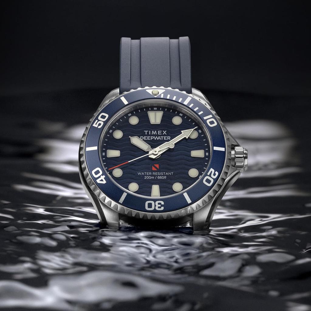 TIMEX Deepwater Meredian 200 Quartz 20 ATM Water Sapphire Blue TW2Y40300 Men's Watch, Resistant, Crystal, Dial, [Authentic]