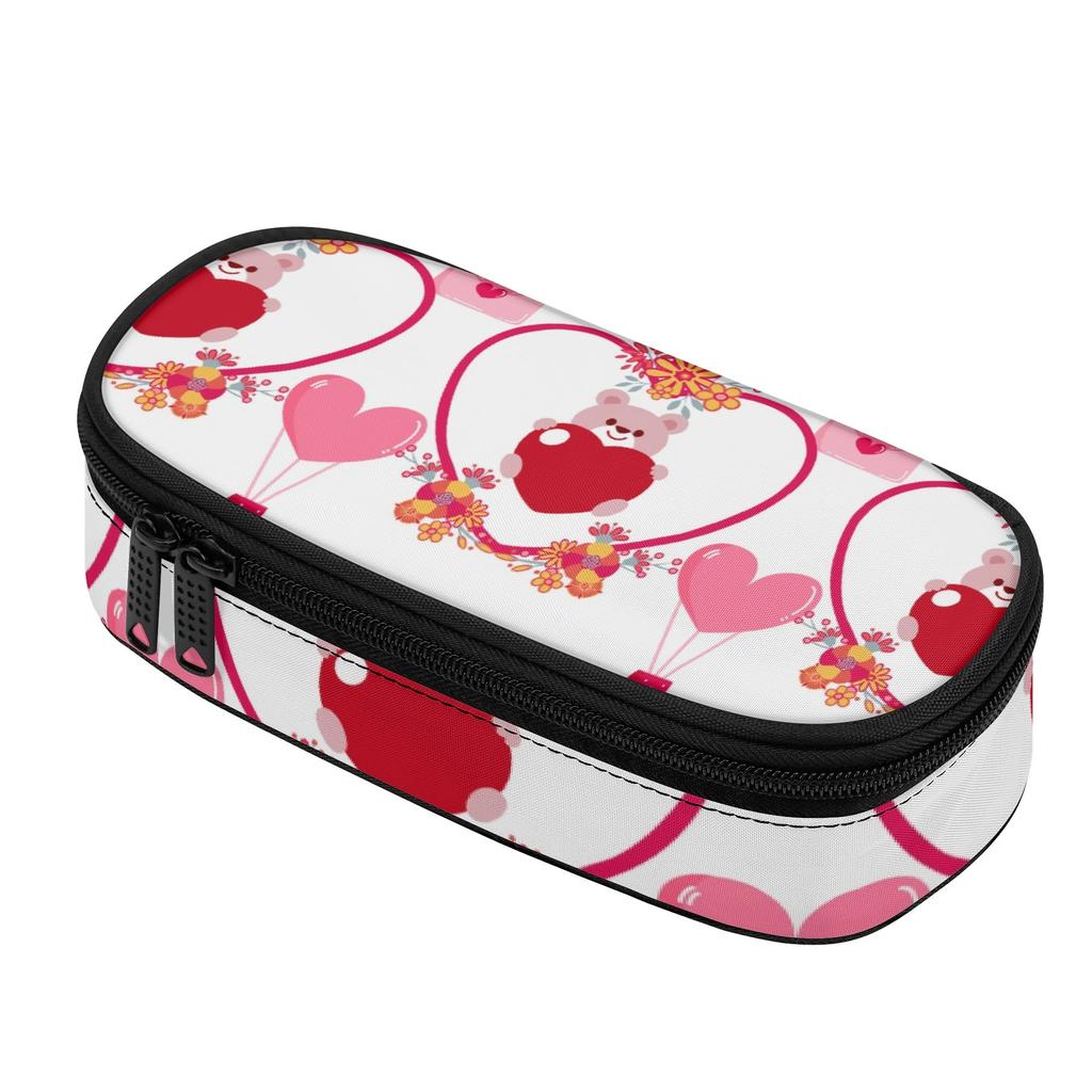 Pen Case High Capacity Easy Open Zipper Strong Polyester Fabric with Main Compartment Mesh Pocket and Pen Slots for Everyday Study
