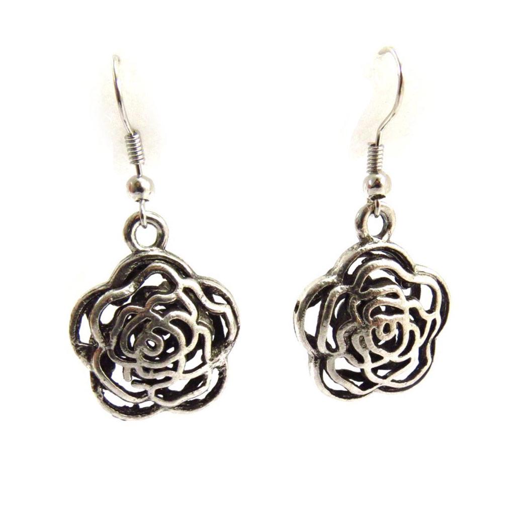 Les Trésors De Lily [J6706] - Designer-Ohrringe 'Cunégonde' silberfarben