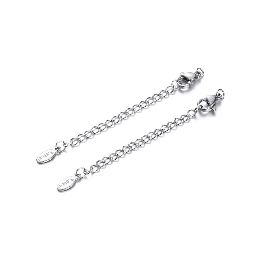 

10pcs Stainless Steel Extension Chains with Lobster Clasps Connector Link Necklace Tail Making DIY Bracelet Supplies Wholesale