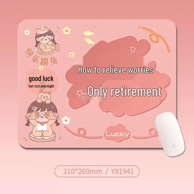 Customizable High-Value Motivational Cartoon Mouse and Keyboard Mat