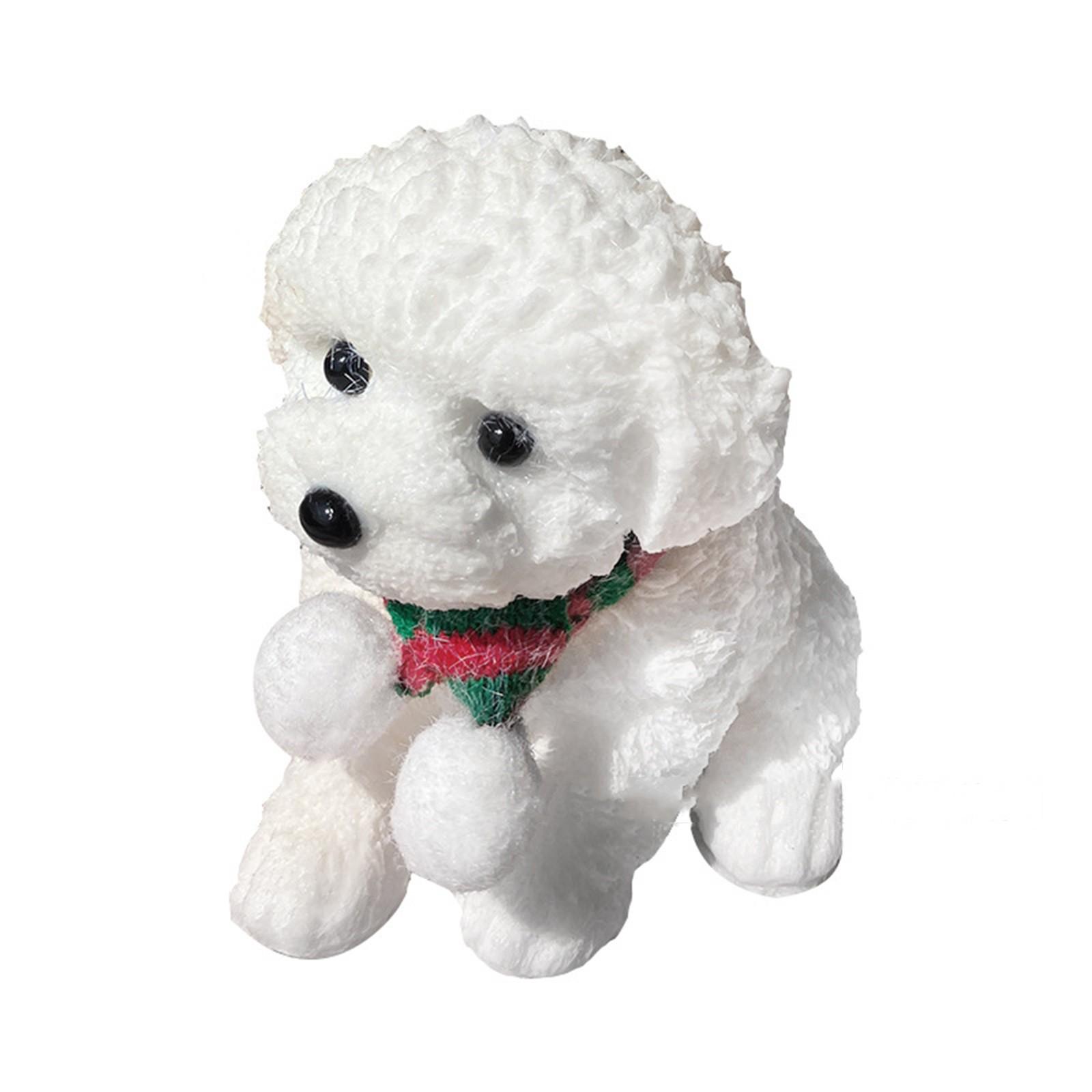 

Adorable Plush Black Poodle Toy with Bow Tie and Ruffle Collar Perfect Cuddly Companion for Kids and Collectors белый