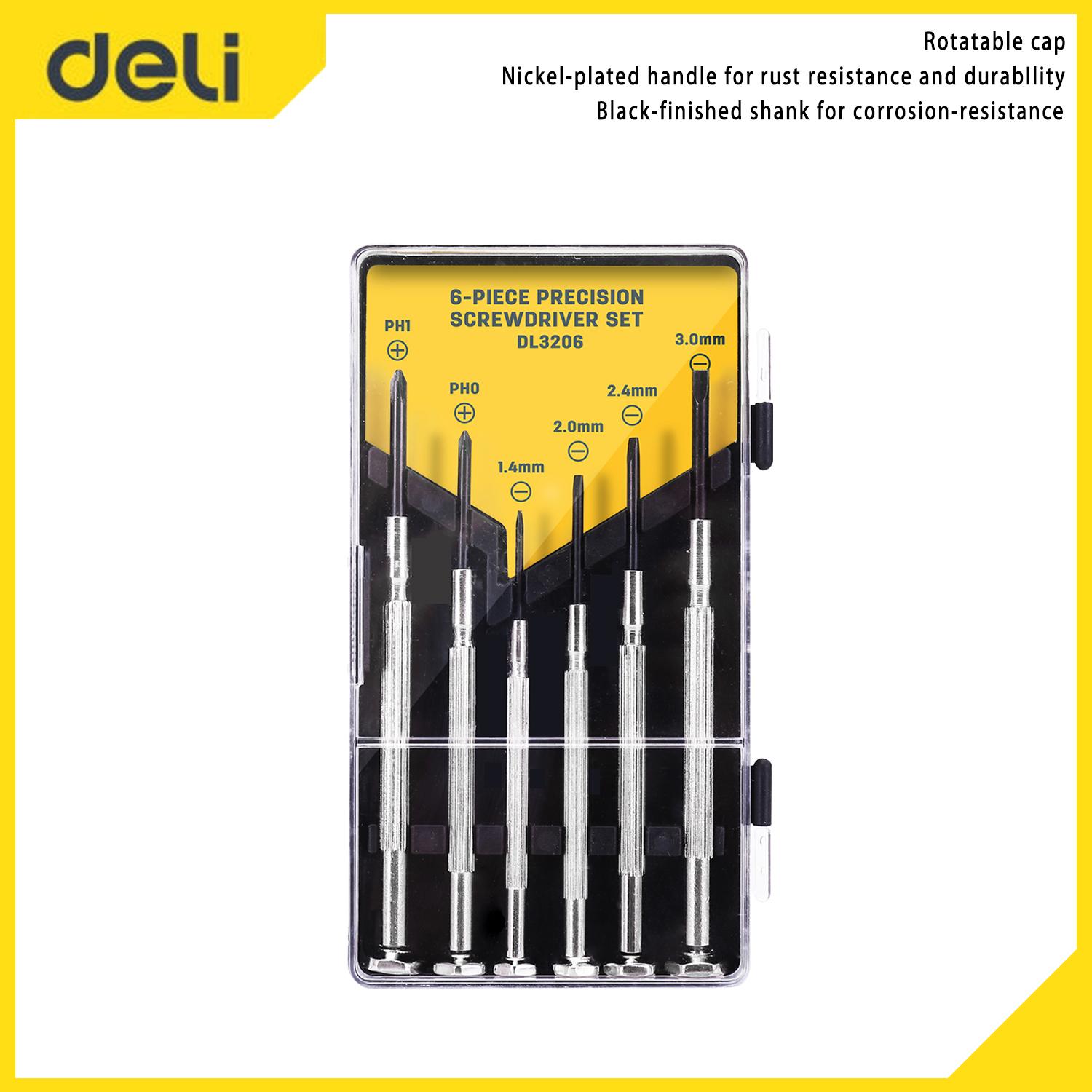 

Deli Tools Прецизионная отвертка 6 шт./компл. из углеродистой стали Портативная нержавеющая EDL3206