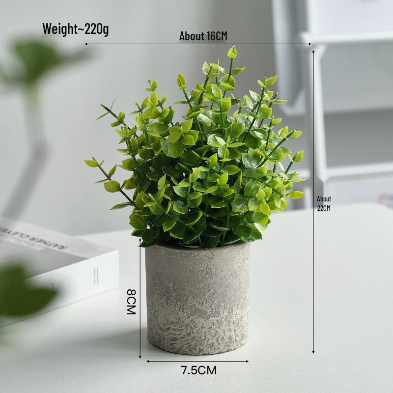 Artificial Potted Bonsai - Indoor Green Decor Flowers & Plants