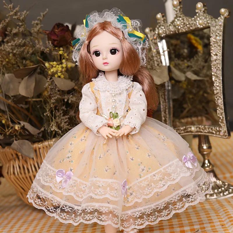 30cm 1/6 BJD Dolls Little Girl Cute Dress Up 21 Removable Joint Doll Princess Fashion DIY Toy Gift Girl