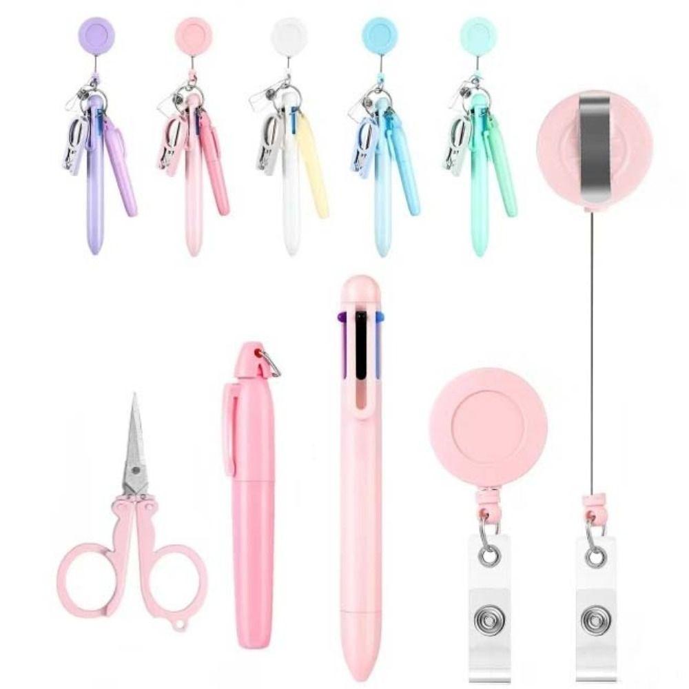 Badge Holder Retractable Nurse Pen Buckle Clip Nurse Ball Pen Nurse Ballpoint Pen  Nurse's Day Gift