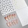 Lovely Simple Bronzing Line Bowknot 3D Self Adhesive Nail Art Decorations Stickers Ribbon Charming Cute Manicure Decals