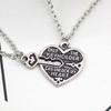 Creative Fashion Couple Necklace with Heart-Shaped Key-Lock Pendant