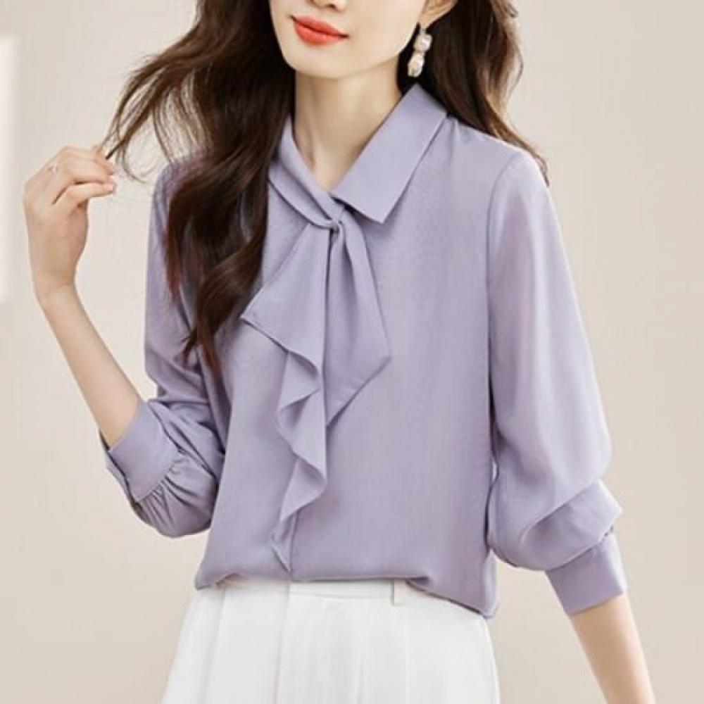 Navava Romantic Frill Scarf Neck Long Sleeve Blouse Nb1937