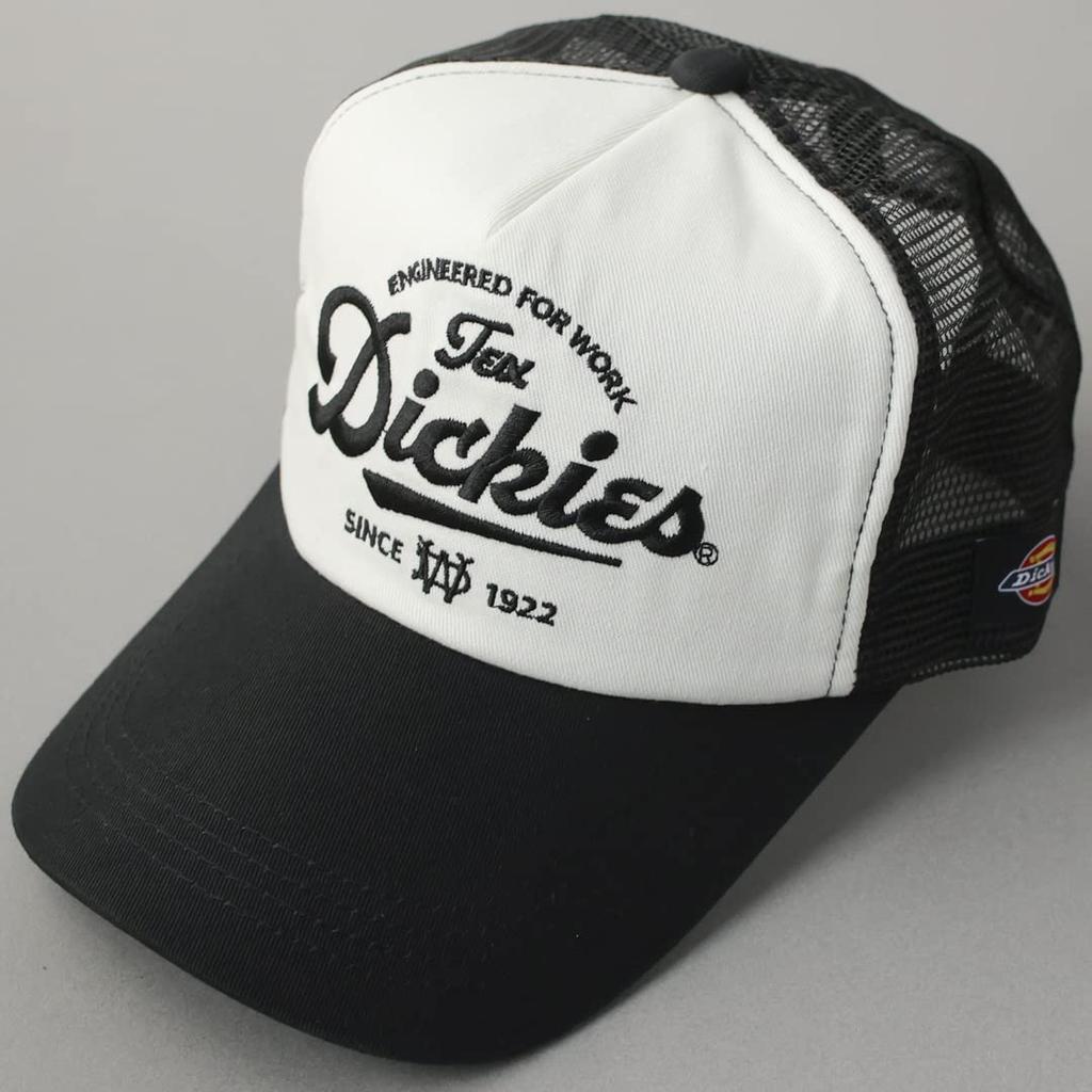 Dickies Mesh Cap with Original American Street Style DK Classic Logo, Unisex, Black, Casual, (Free Size, White)