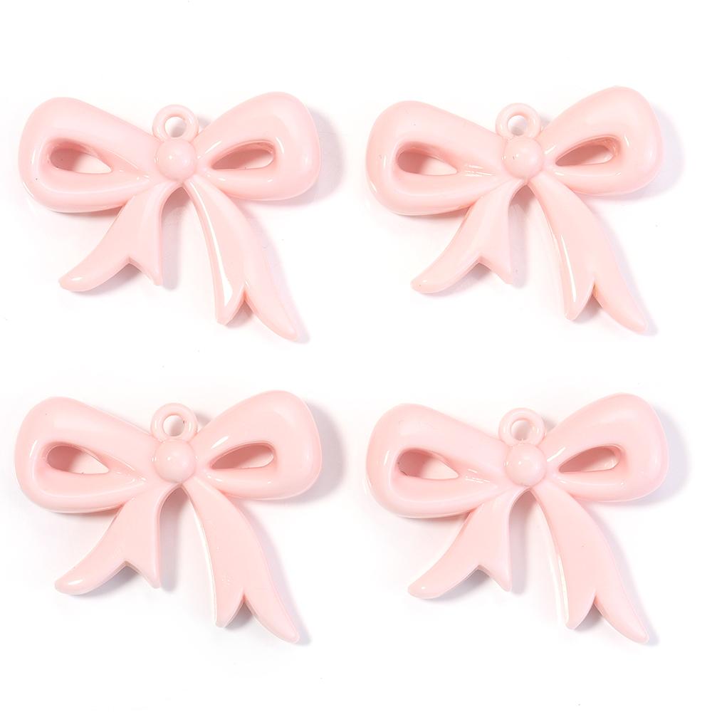 4pcs 49x40mm Bowknot Acrylic Charms Colorful Bow Charms Pendants For Jewelry Making DIY Necklace Phone Key Chain Accessories